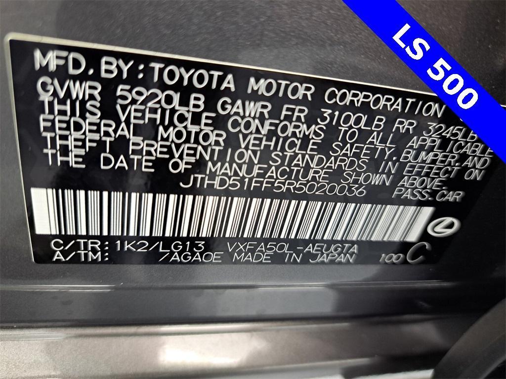 used 2024 Lexus LS 500 car, priced at $78,995