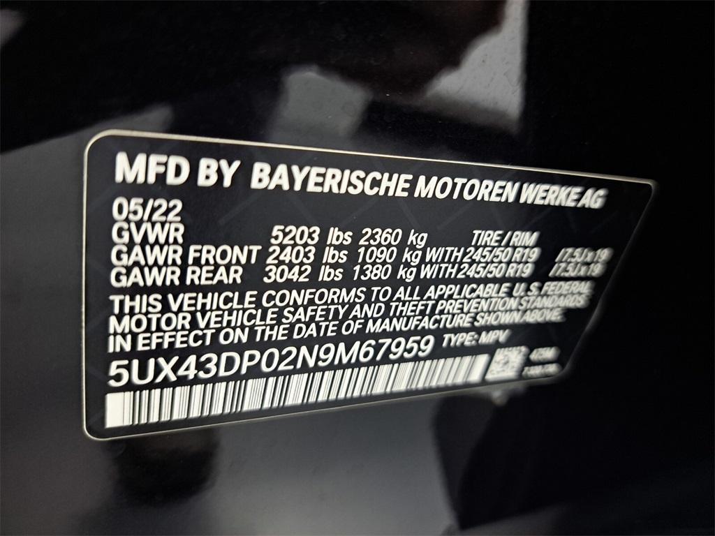 used 2022 BMW X3 car, priced at $35,995