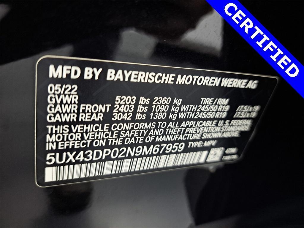 used 2022 BMW X3 car, priced at $32,995