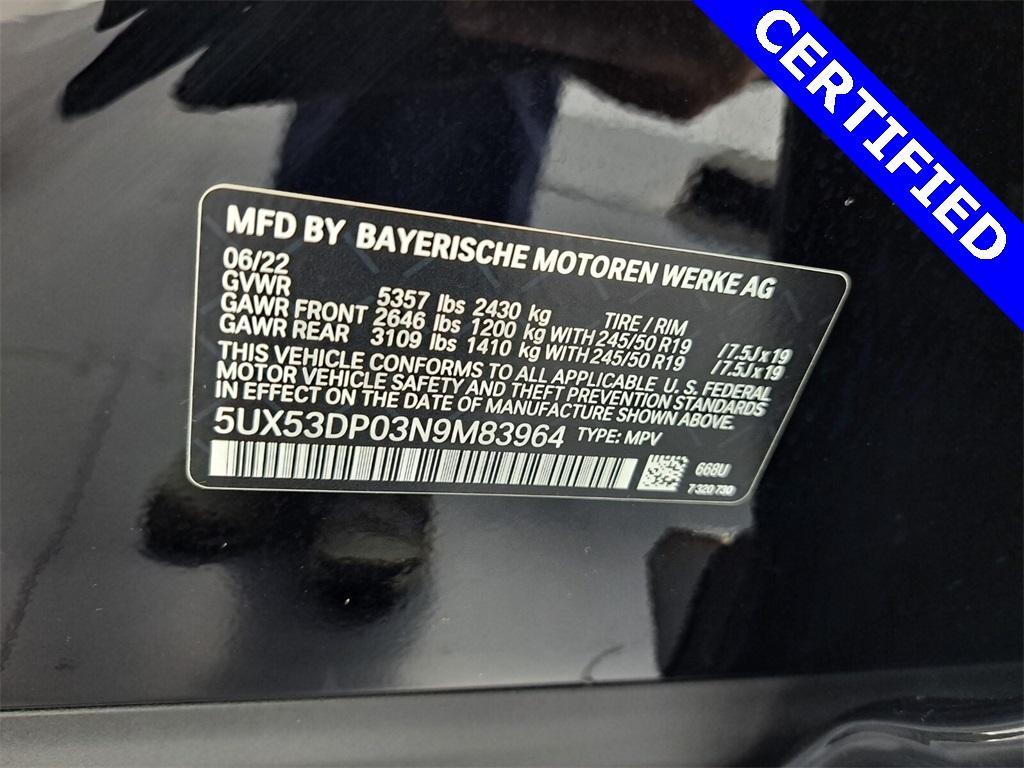 used 2022 BMW X3 car, priced at $39,995
