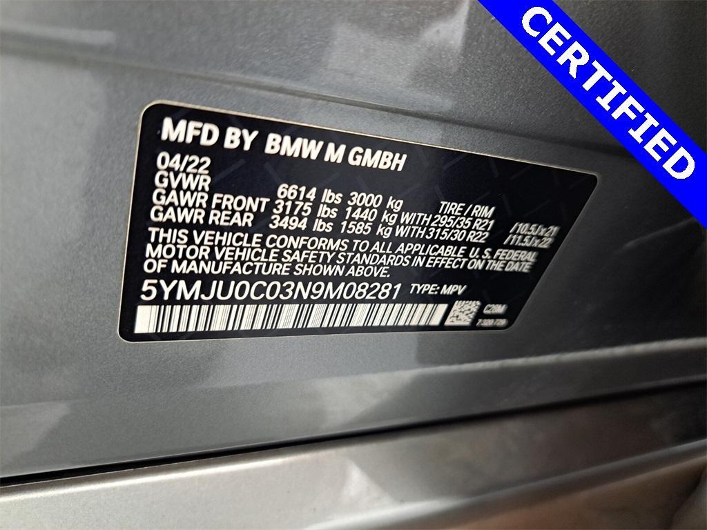 used 2022 BMW X5 M car, priced at $74,995