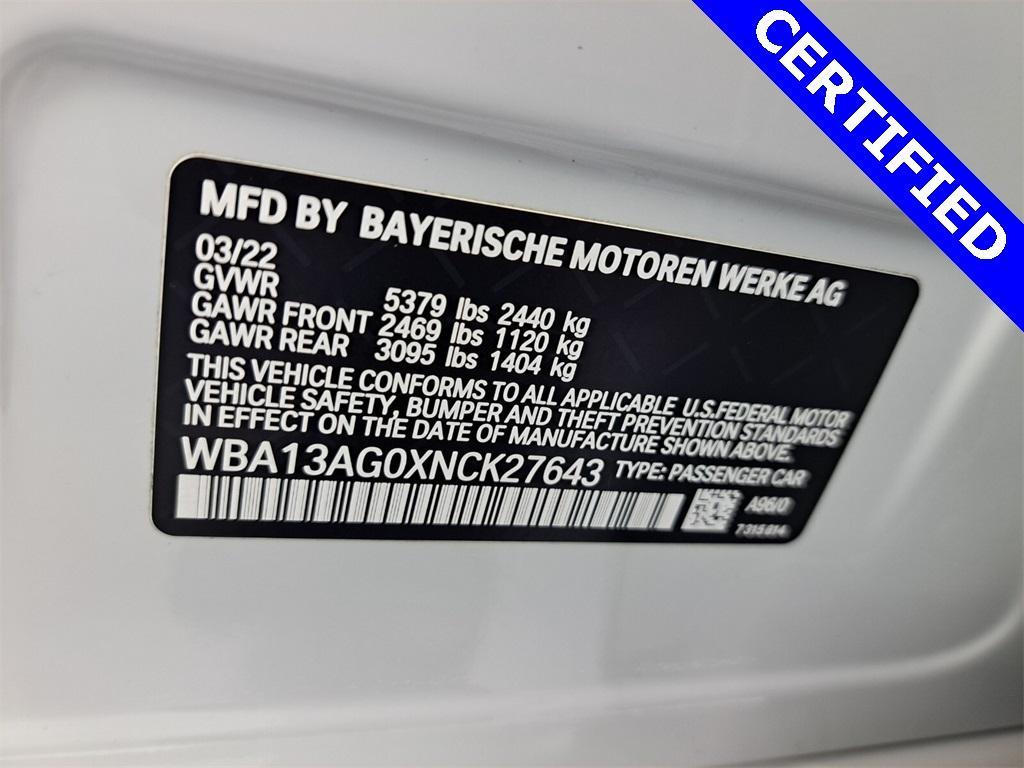 used 2022 BMW 530e car, priced at $35,495