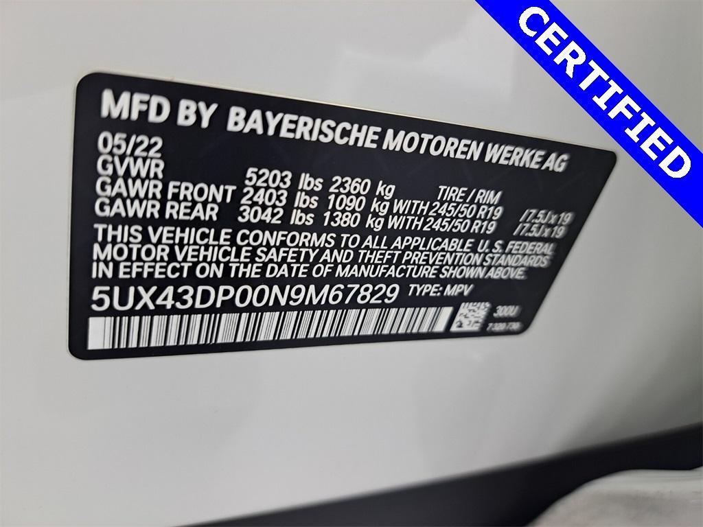 used 2022 BMW X3 car, priced at $32,995