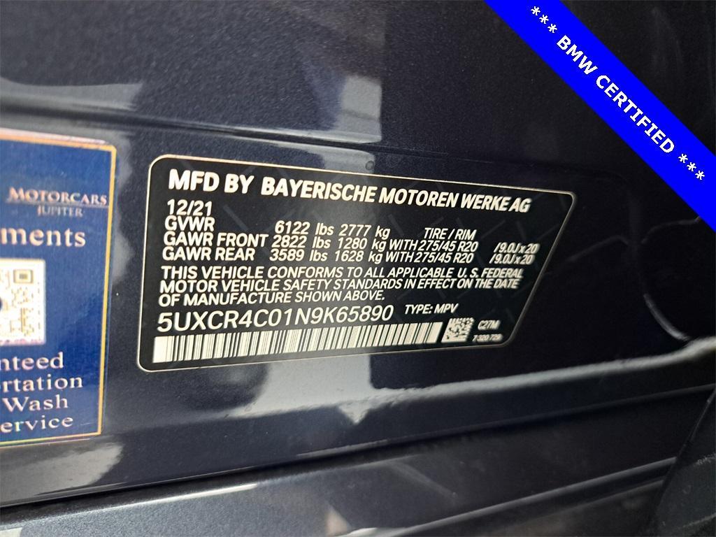 used 2022 BMW X5 car, priced at $44,995