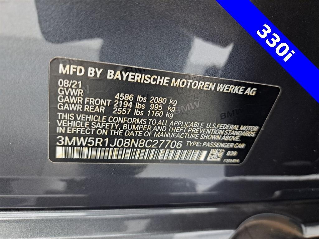 used 2022 BMW 330 car, priced at $26,564