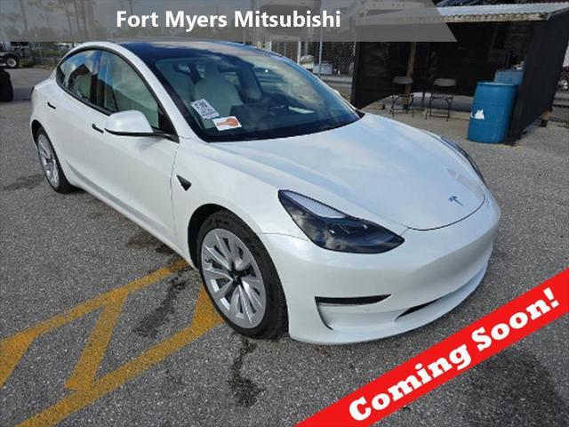 used 2021 Tesla Model 3 car, priced at $27,055