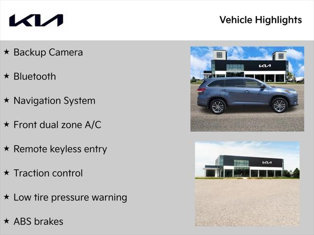 used 2019 Toyota Highlander car, priced at $25,500