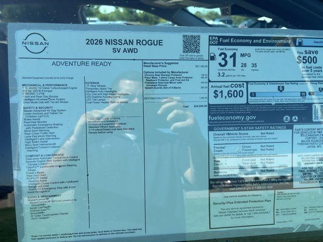 new 2026 Nissan Rogue car, priced at $32,545