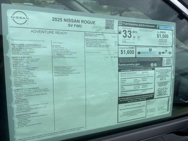 new 2025 Nissan Rogue car, priced at $31,985