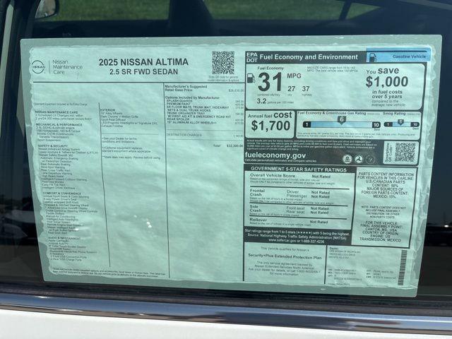 new 2025 Nissan Altima car, priced at $29,320
