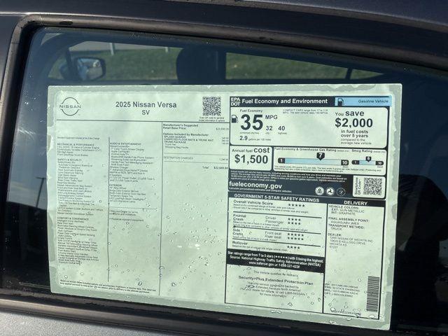 new 2025 Nissan Versa car, priced at $21,850