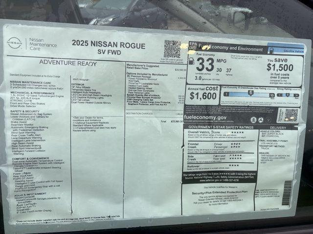 new 2025 Nissan Rogue car, priced at $33,985