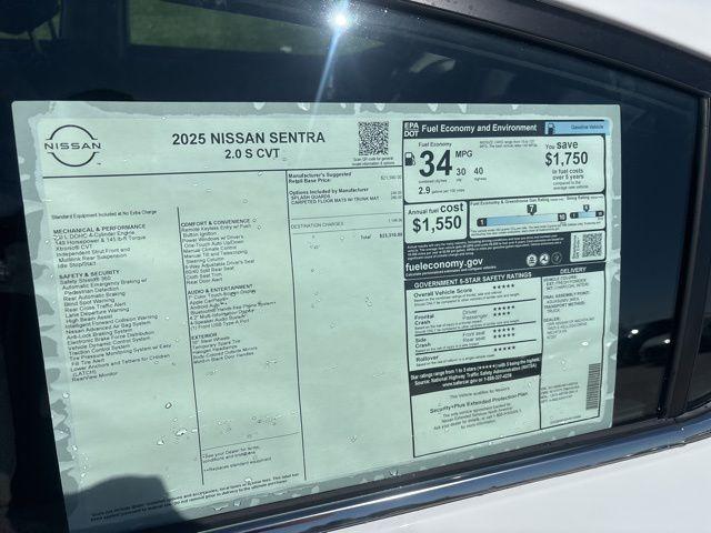 new 2025 Nissan Sentra car, priced at $19,999