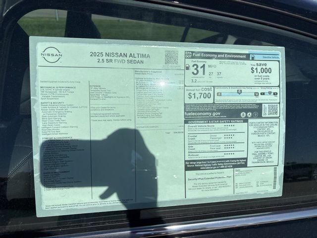 new 2025 Nissan Altima car, priced at $34,030