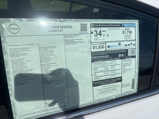new 2025 Nissan Sentra car, priced at $23,180
