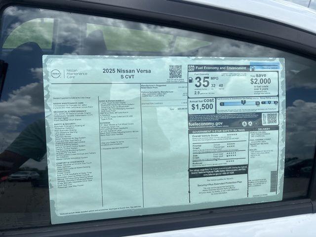 new 2025 Nissan Versa car, priced at $20,400
