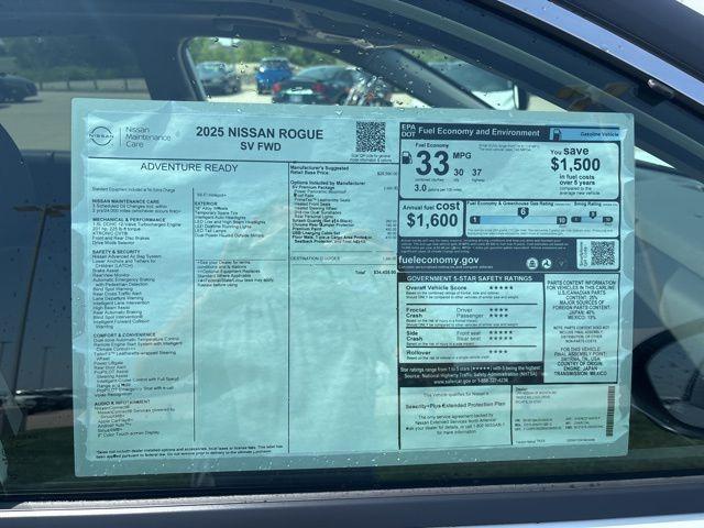 new 2025 Nissan Rogue car, priced at $34,435