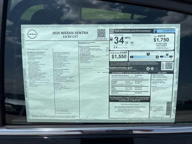 new 2025 Nissan Sentra car, priced at $24,915