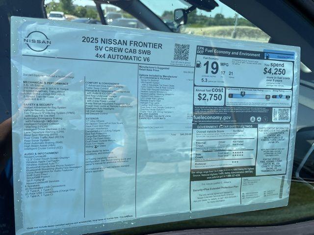 new 2025 Nissan Frontier car, priced at $40,225