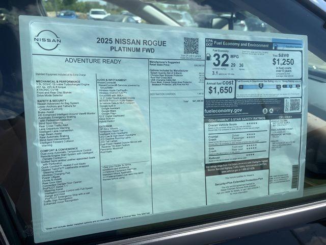 new 2025 Nissan Rogue car, priced at $41,395