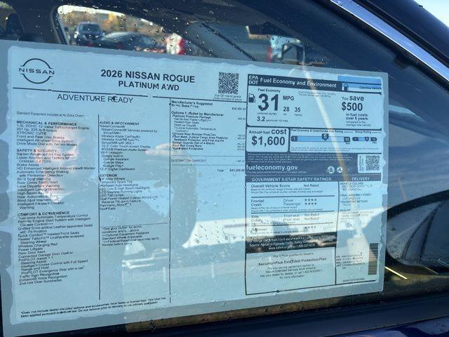 new 2026 Nissan Rogue car, priced at $40,755
