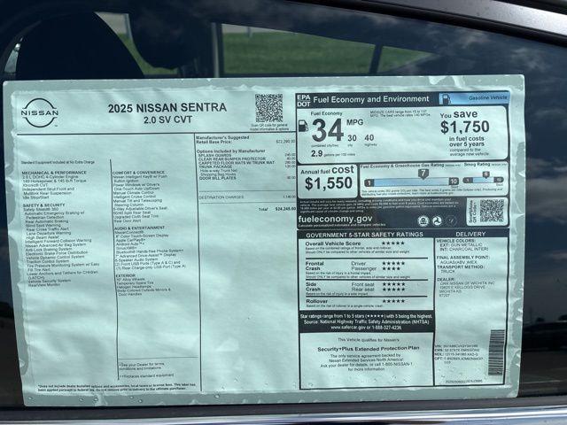 new 2025 Nissan Sentra car, priced at $24,245