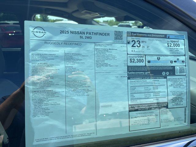 new 2025 Nissan Pathfinder car, priced at $47,555