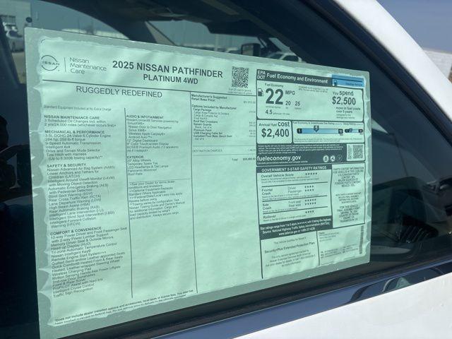 new 2025 Nissan Pathfinder car, priced at $54,080