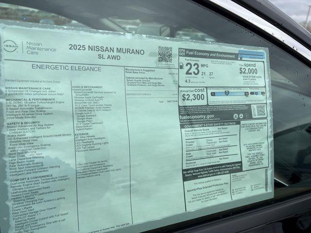 new 2025 Nissan Murano car, priced at $47,715