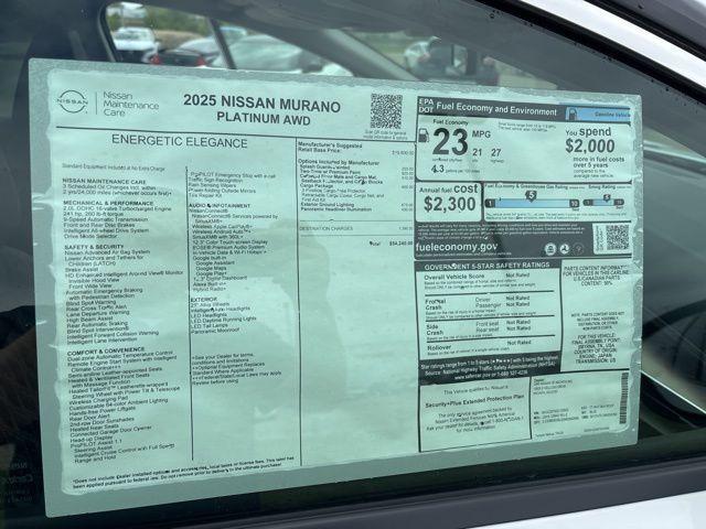 new 2025 Nissan Murano car, priced at $53,240