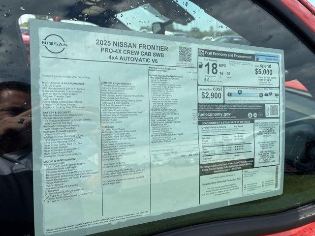 new 2025 Nissan Frontier car, priced at $45,125