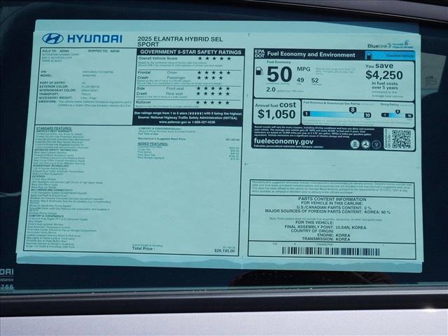 new 2025 Hyundai Elantra car, priced at $28,593