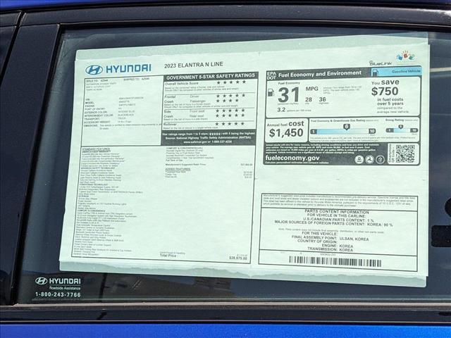 new 2023 Hyundai Elantra car, priced at $26,229