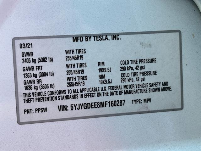 used 2021 Tesla Model Y car, priced at $27,583