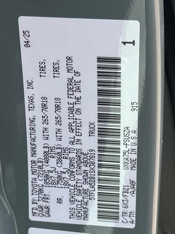 new 2025 Toyota Tundra car, priced at $52,333