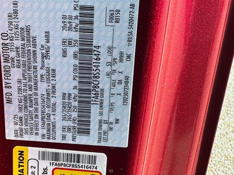 new 2025 Ford Mustang car, priced at $48,753