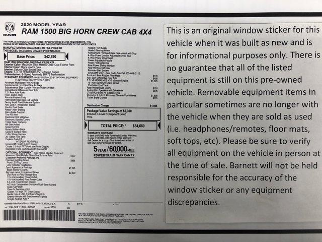 used 2020 Ram 1500 car, priced at $35,988