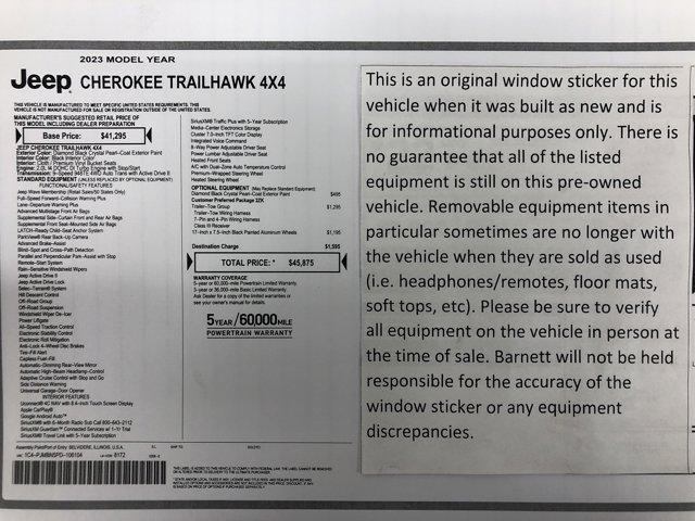 used 2023 Jeep Cherokee car, priced at $29,988