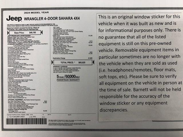 used 2024 Jeep Wrangler car, priced at $48,988