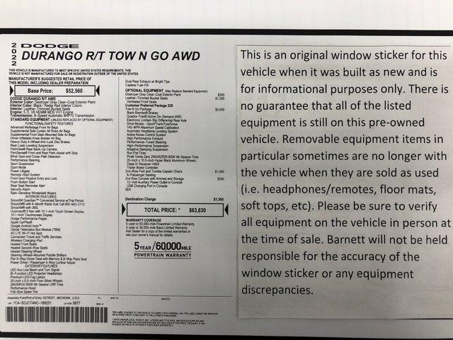 used 2022 Dodge Durango car, priced at $37,988