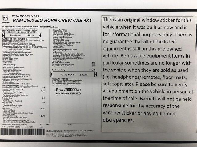 used 2024 Ram 2500 car, priced at $47,988