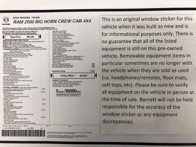 used 2024 Ram 2500 car, priced at $45,988