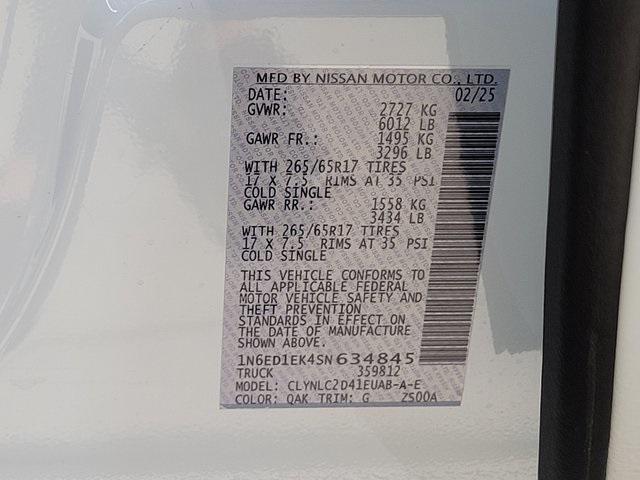 new 2025 Nissan Frontier car, priced at $39,915