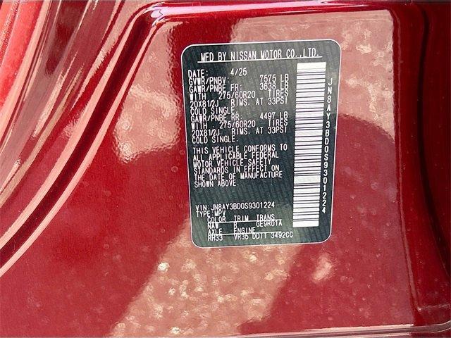 new 2025 Nissan Armada car, priced at $61,849
