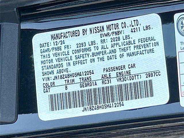 new 2025 Nissan Z car, priced at $55,250