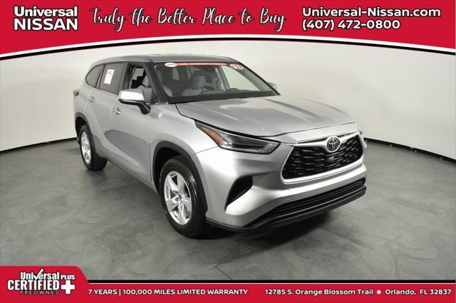 used 2021 Toyota Highlander car, priced at $26,987