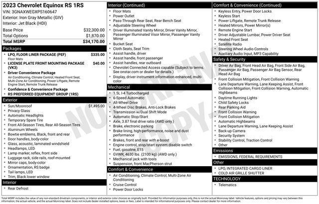 used 2023 Chevrolet Equinox car, priced at $26,991