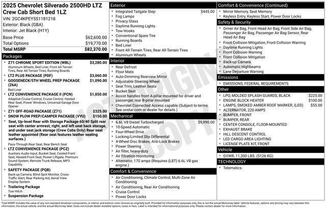 new 2025 Chevrolet Silverado 2500 car, priced at $78,446