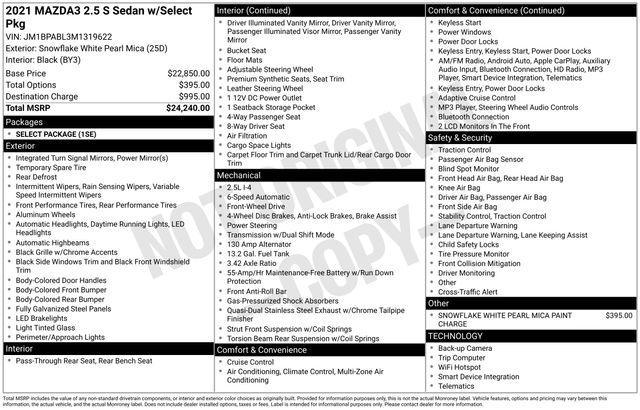 used 2021 Mazda Mazda3 car, priced at $17,995