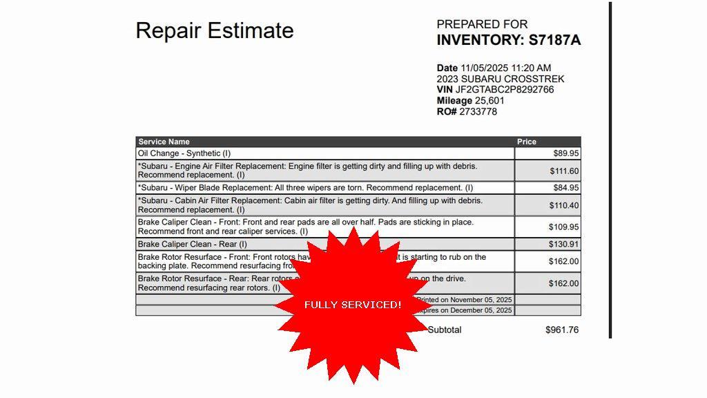 used 2023 Subaru Crosstrek car, priced at $23,998